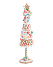 14in Gingerbread Cone Tree With Base | TJ Maxx