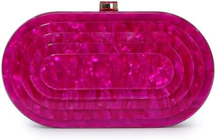 Fecialy Acrylic Evening Clutch Bag for Women Shell Shape Handbags Marbling Purse Formal Party Bri... | Amazon (US)