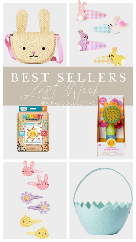 Our best sellers in kids toys and accessories last week.  Can’t get enough of these bunny clips for only $6.  A bunny purse for just $15 and other great Easter Basket Fillers.  

#BestSellers #KidsToys #Easter #EasterBasketsStuffers #EasterBasketFillers 

#LTKfamily #LTKkids #LTKfindsunder50