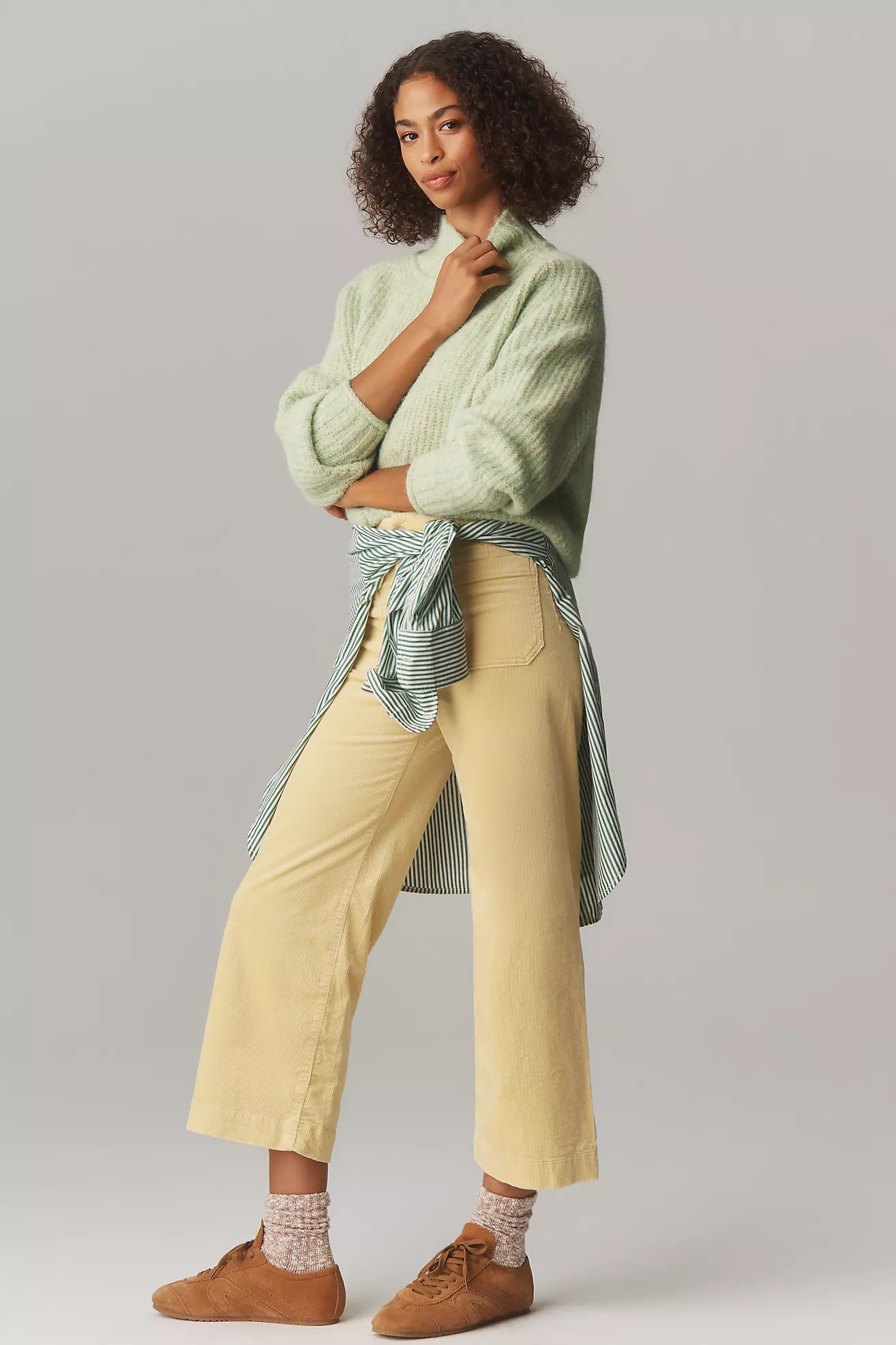 The Colette Corduroy Crop Wide-Leg Pants by Maeve | Anthropologie (US)