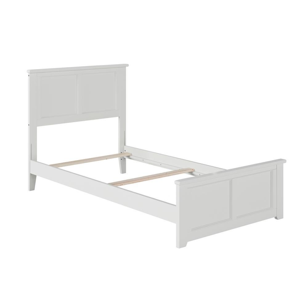 Madison White Twin Traditional Bed with Matching Foot Board | The Home Depot