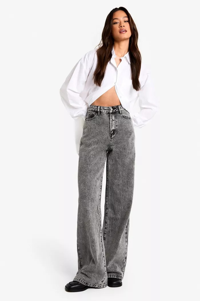 Tall 36 Inch Basic Wide Leg Jean | boohoo (US & Canada)
