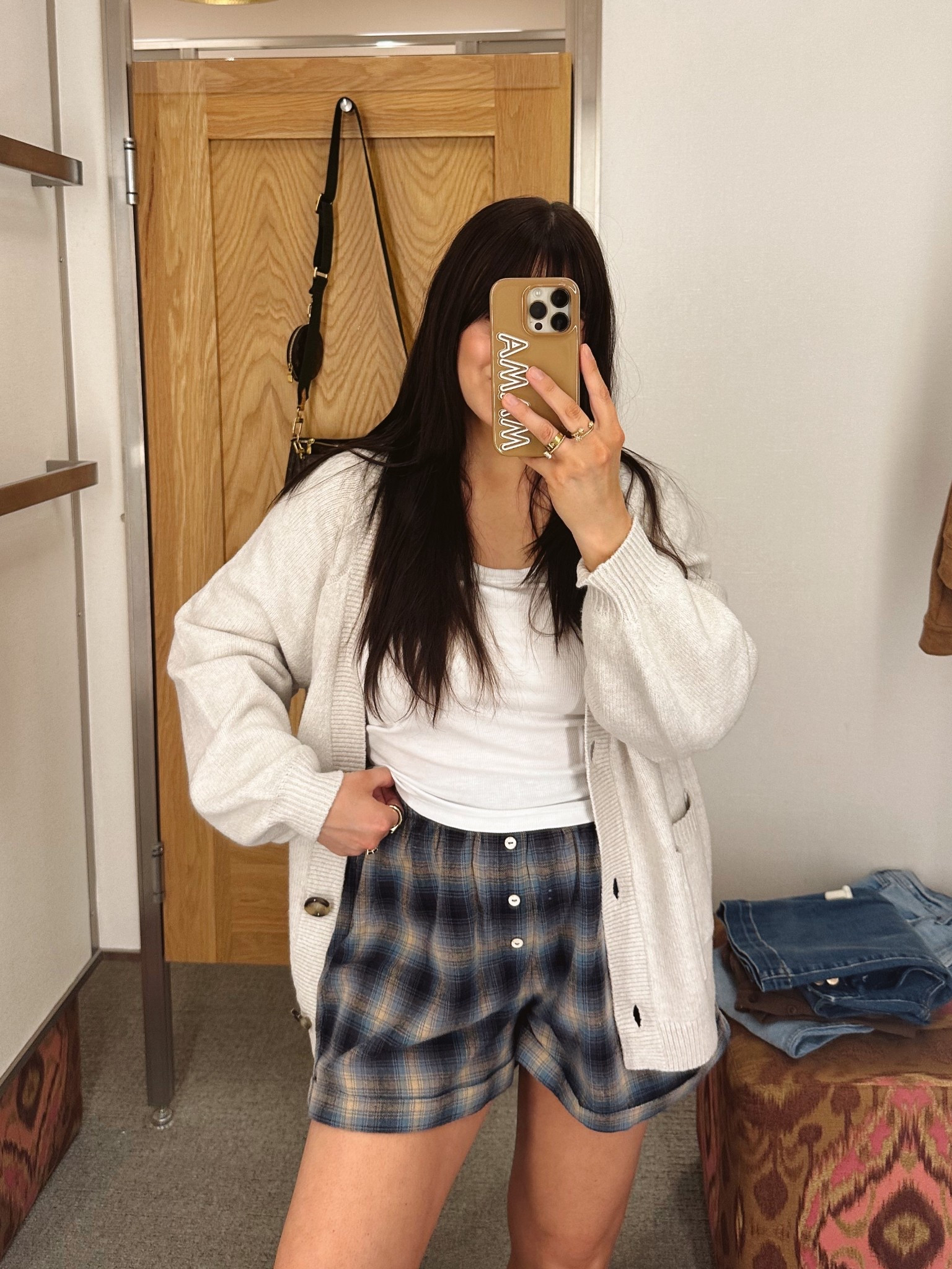 Nordstrom anniversary sale try on! Love these plaid pajama shorts - so comfy! This cardigan came home with me too! Both Fit tts 

Nsale 

#LTKSeasonal #LTKSaleAlert #LTKFindsUnder100