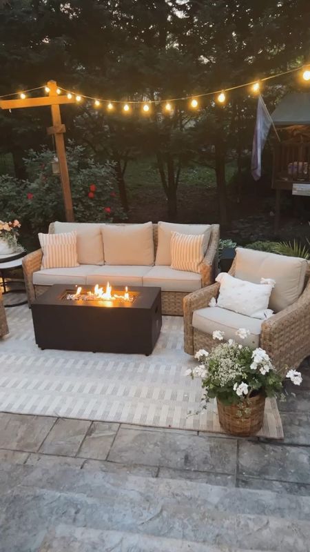 Love our outdoor patio furniture from Walmart!

Our rectangular gas fire pit is currently on rollback at Walmart!

Walmart patio set from the Better Homes and Gardens River Oaks Outdoor Collection- outdoor wicker sofa and chair set, conversation set, outdoor swivel chair, natural wicker patio furniture.

Walmart Patio

#LTKSeasonal #LTKsalealert #LTKhome