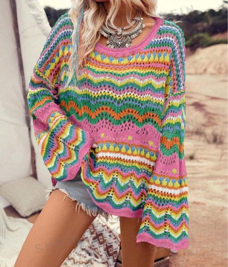 Crochet swimsuit coverup at Shein!! 