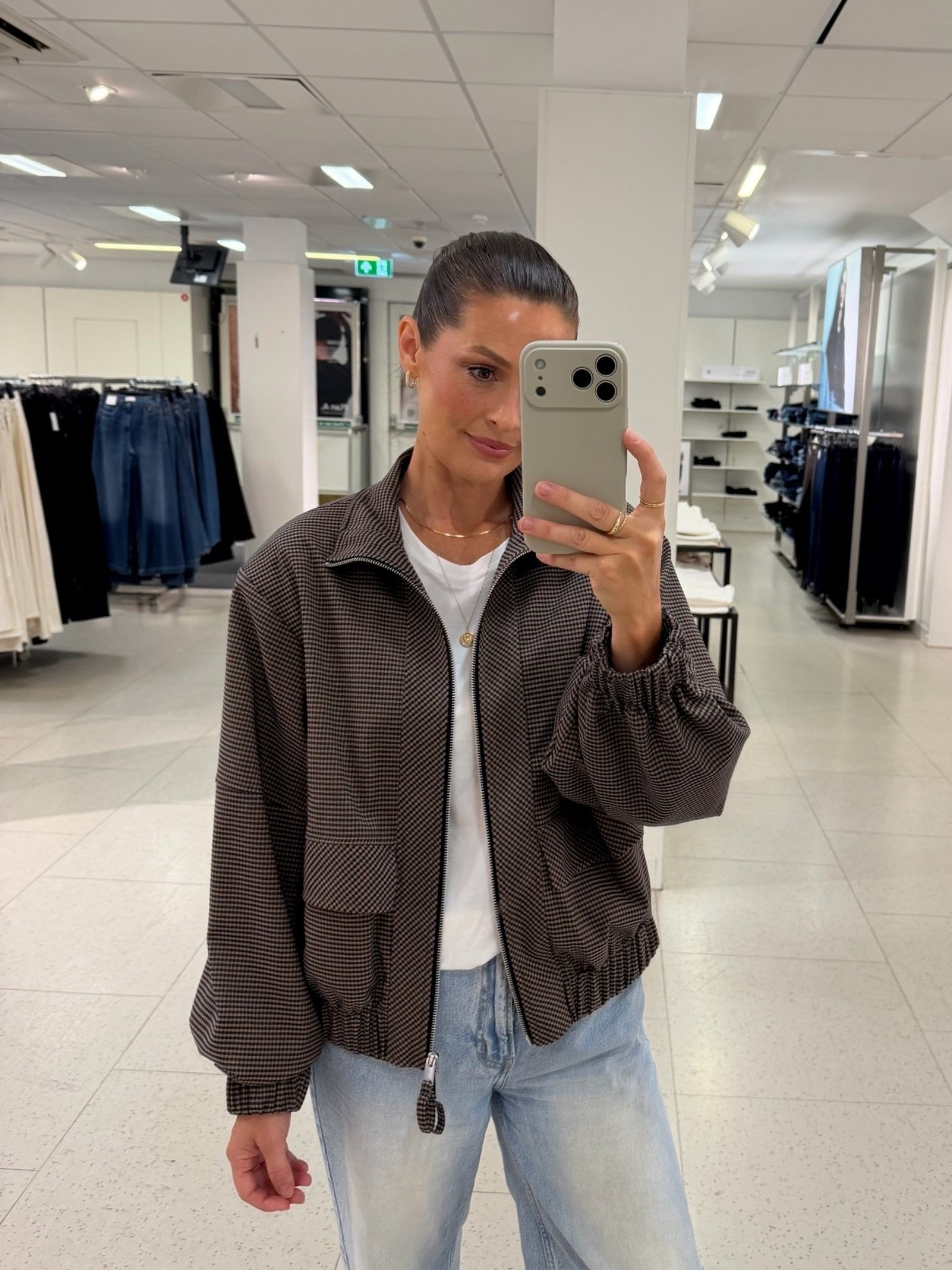 Love this checked bomber from marks and Spencer 
Perfect autumn jacket
