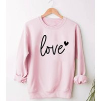 Love Sweatshirt, Heart Valentines Day Shirt, Womens Gift Tees, Cute Valentine Sweater, Hugs & Kisses Xoxo | Etsy (US)