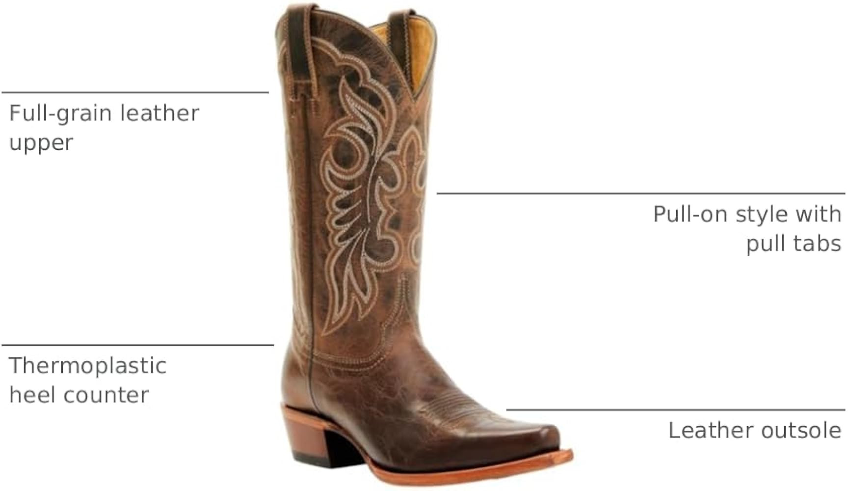 Shyanne Women's Loretta Western Boot Snip Toe - Og140201 | Amazon (US)