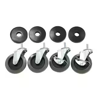 HDX 4 in. Industrial Casters with Bumper (4-Pack) 30260PS-2 - The Home Depot | The Home Depot