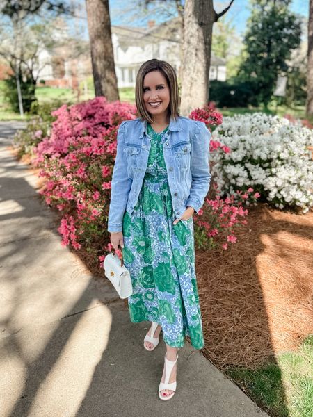 Floral dress - runs small across the chest / bodice. Size up if in between sizes or busty 

Denim jacket - slim fit - I sized up to a large (also linked the same jacket in white)

Use code LAURA15 to save 15% at Avara through Friday 4/12 at midnight 

#LTKstyletip #LTKover40 #LTKSeasonal