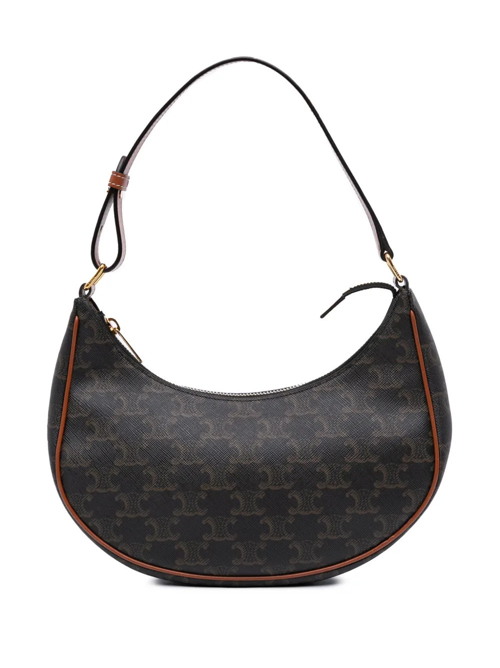 Celine Pre-Owned 2021 Triomphe Coated Canvas Ava shoulder bag - Brown | Farfetch Global