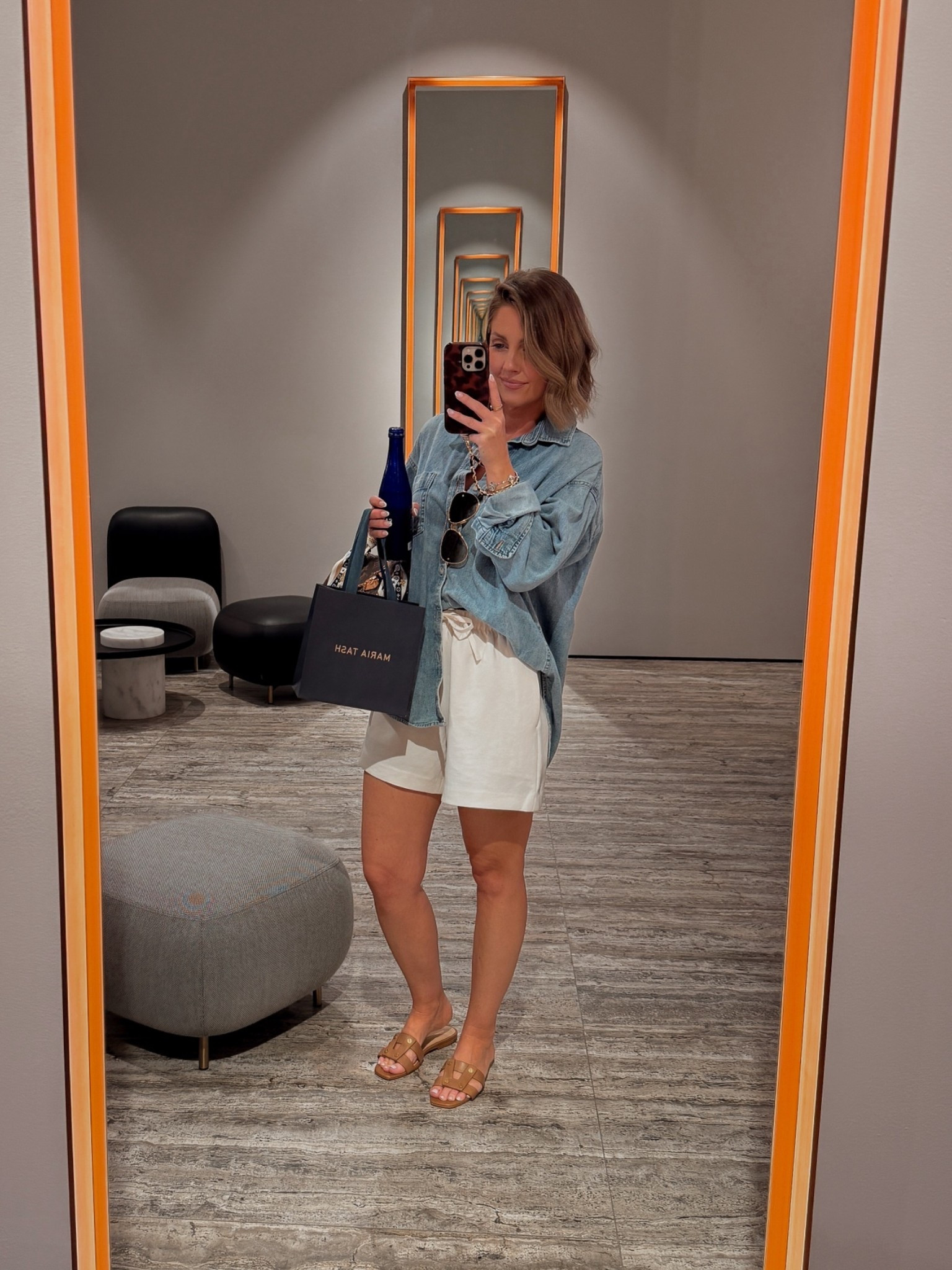 XS denim top and shorts - both on sale!!

#LTKootd #LTKPetite #LTKSaleAlert