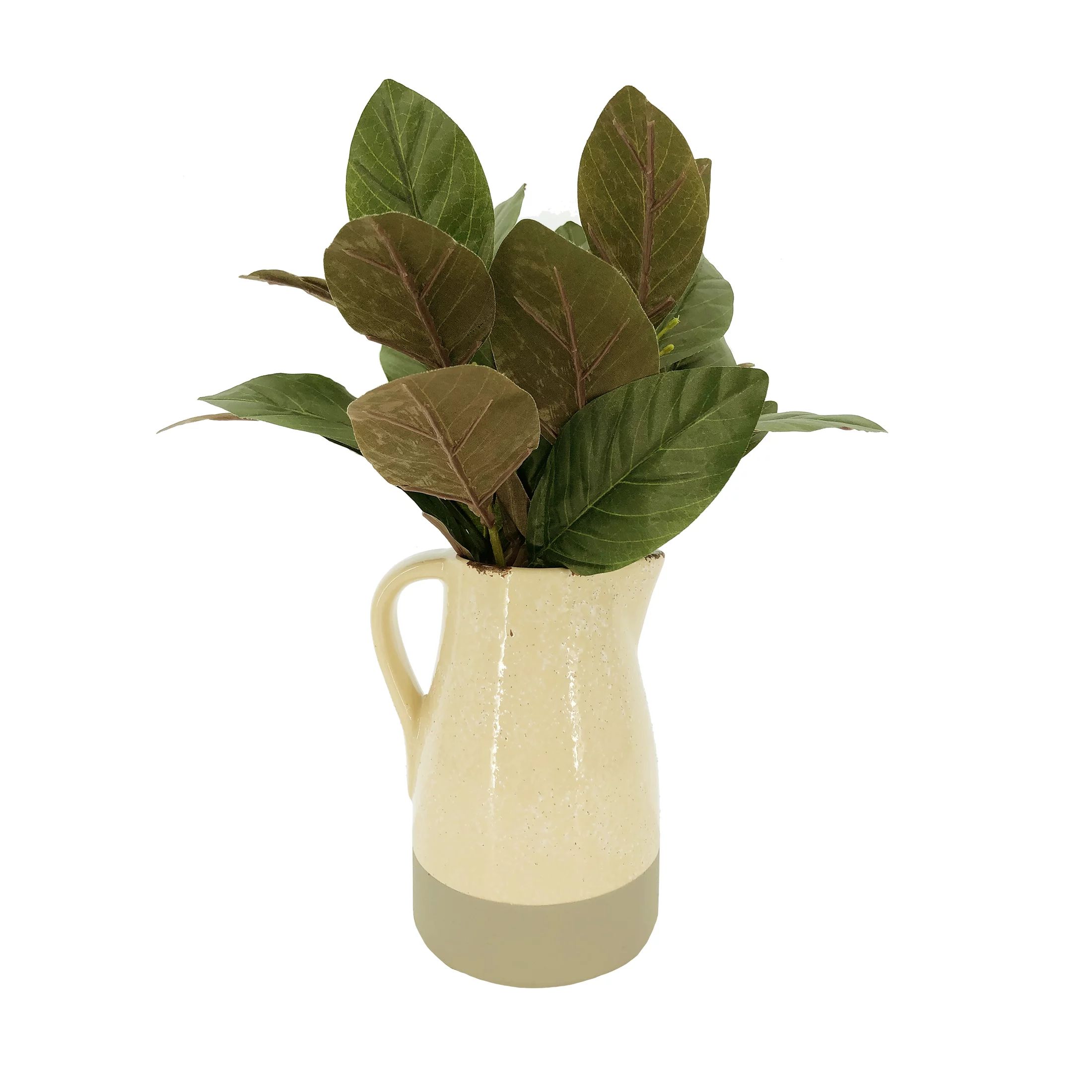 Way To Celebrate Harvest Potted Magnolia Leaf 14" Decoration - Walmart.com | Walmart (US)