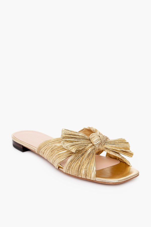Gold Daphne Knot Flat Sandal | Tuckernuck (US)
