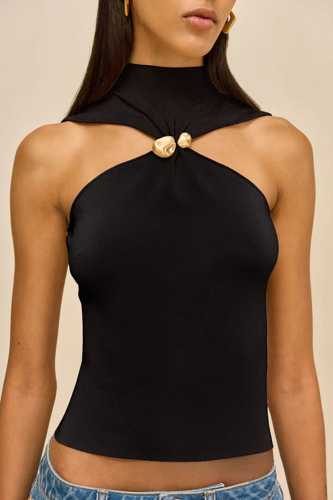 KATHERINE KNIT TOP - BLACK | Cult Gaia - US