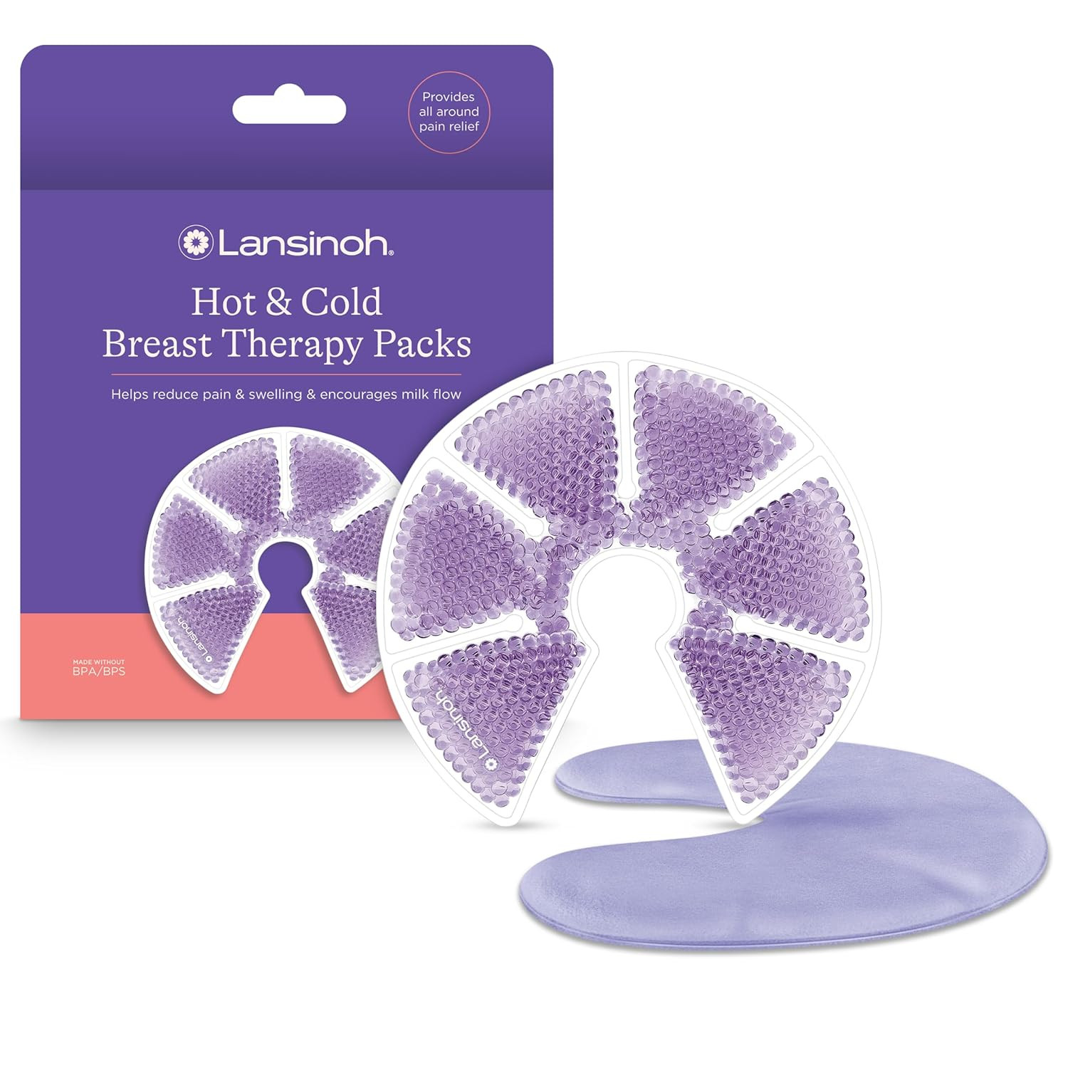 Lansinoh Breast Therapy Packs with Soft Covers, Hot and Cold Breast Pads, Breastfeeding Essential... | Amazon (US)