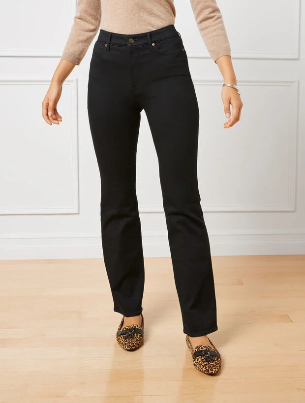 High-Waist Barely Boot Jeans - Black | Talbots