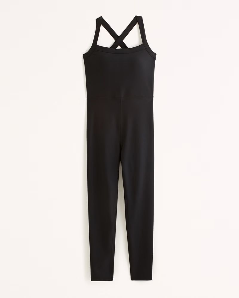 YPB sculptLUX 7/8-Length Cross-Back Onesie | Abercrombie & Fitch (US)