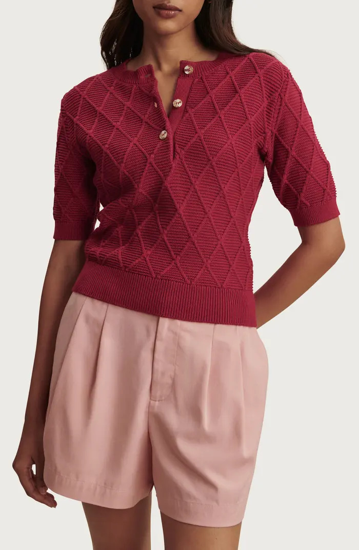 Varley Merryn Diamond Knit Sweater | Nordstrom | Nordstrom