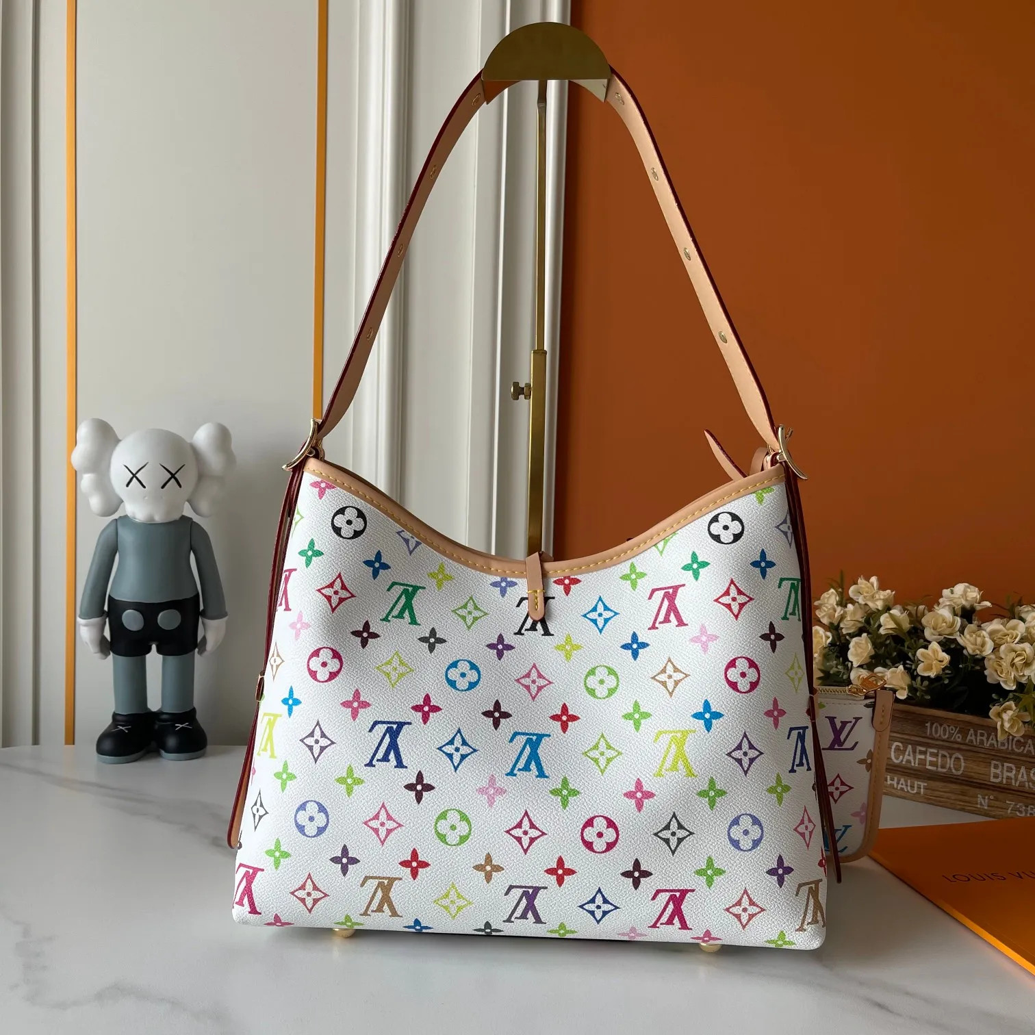 new women shoulder bag leather takashi murakami handbag luxury designer baguette canvas tote colo... | DHGate