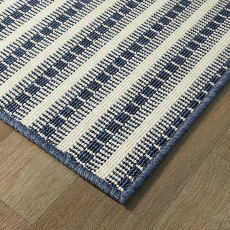 Ocala Navy Blue/Ivory Rug | Wayfair Professional