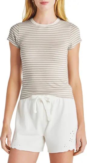 Splendid Candice Stripe Linen Blend T-Shirt | Nordstrom | Nordstrom