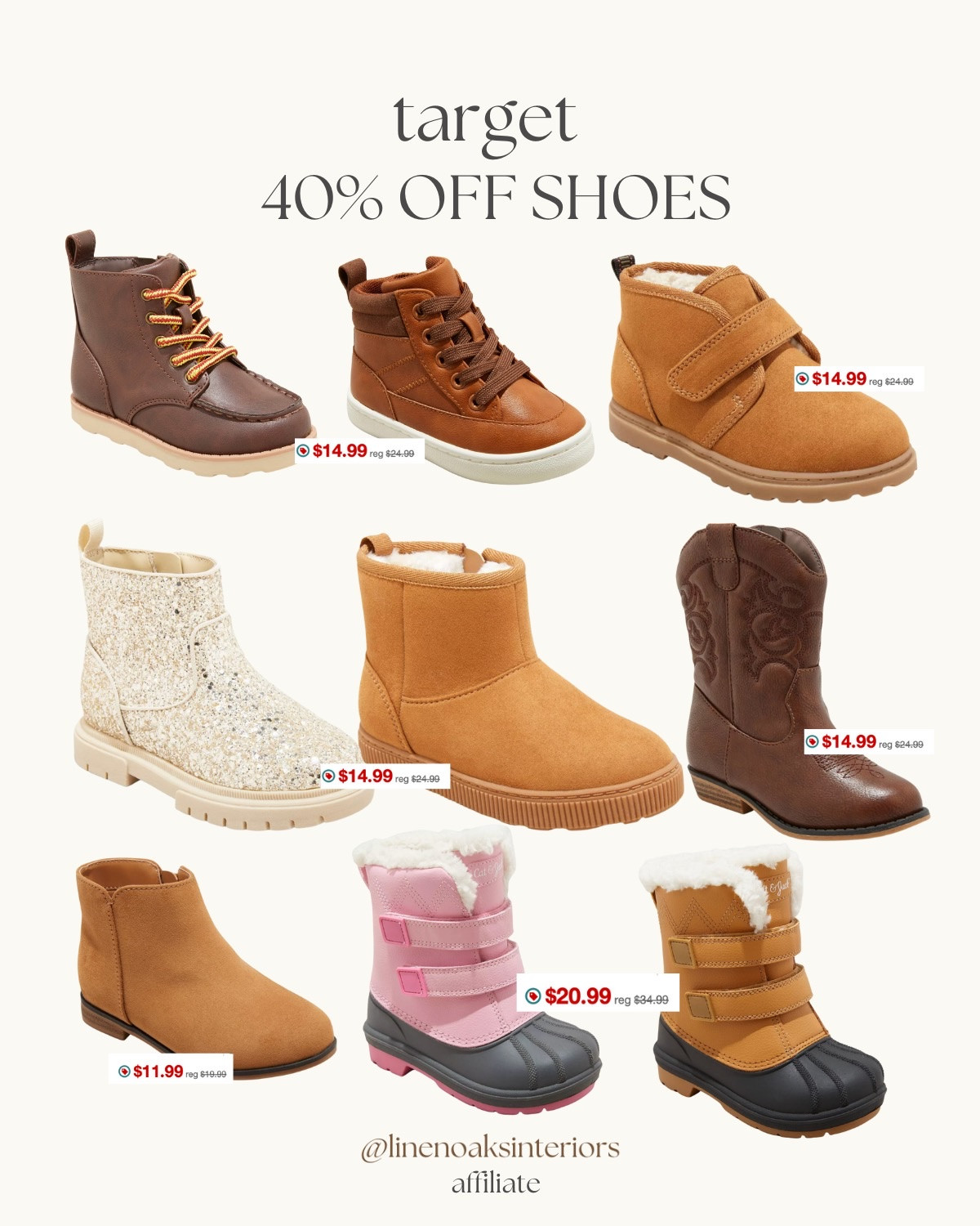 Target has 40% off shoes TODAY only!!! For the whole fam!!