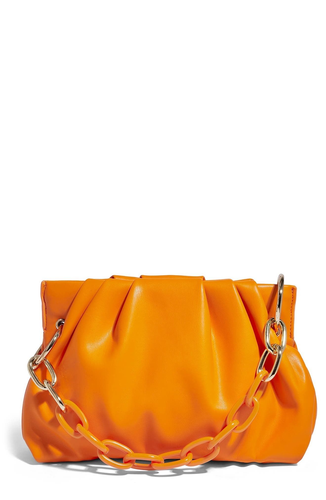 HOUSE OF WANT Chill Vegan Leather Frame Clutch in Orange at Nordstrom | Nordstrom