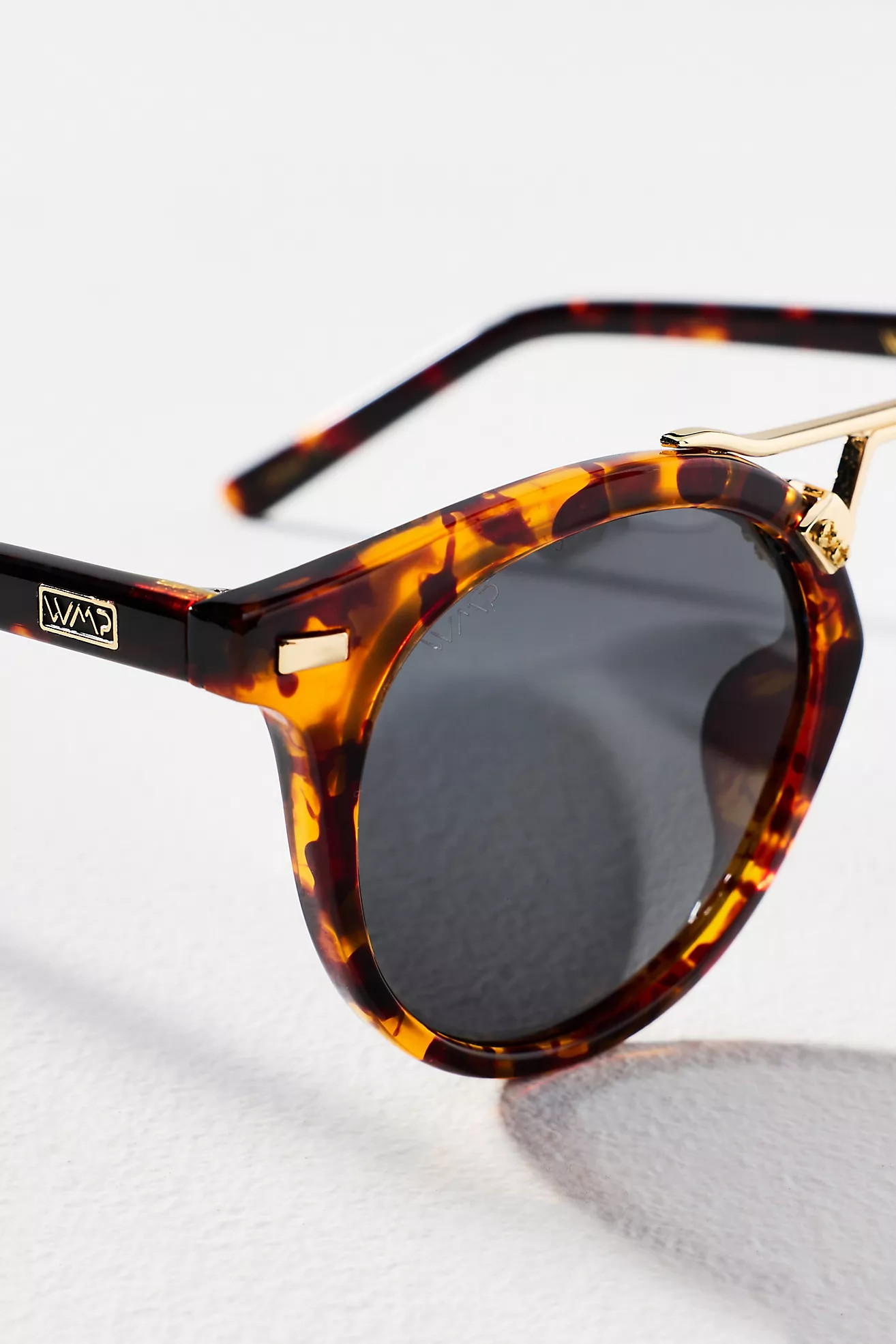 WMP Eyewear Skyler Circle Tortoiseshell Sunglasses | Anthropologie (US)