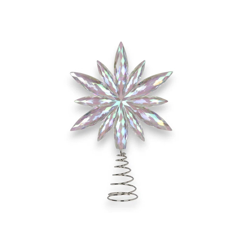The Holiday Aisle® 12" AB Acrylic Crystal Snowflake Tree Topper | Wayfair | Wayfair North America