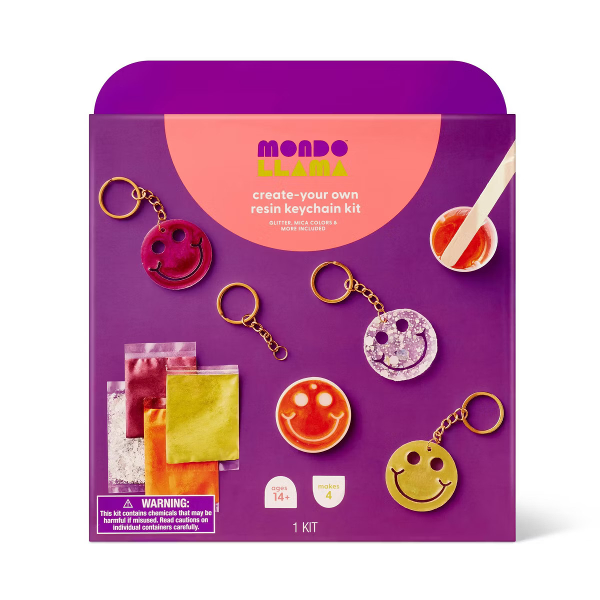 4Ct Resin Key Chain Craft Kit - Mondo Llama™ | Target