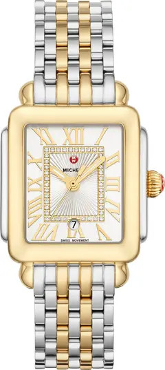 Deco Madison Mid Diamond Dial Bracelet Watch, 29mm x 31mm | Nordstrom