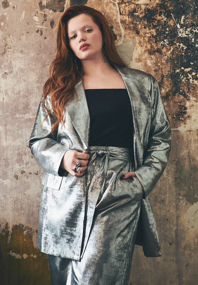Strong Shoulder Single Breasted Blazer | Eloquii