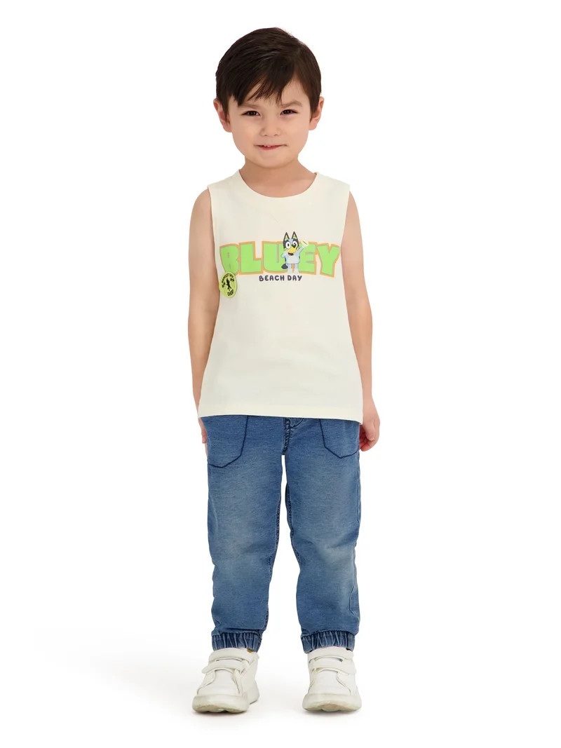 Bluey Toddler Boy Sleeveless Muscle Tank, Sizes 12M-5T | Walmart (US)