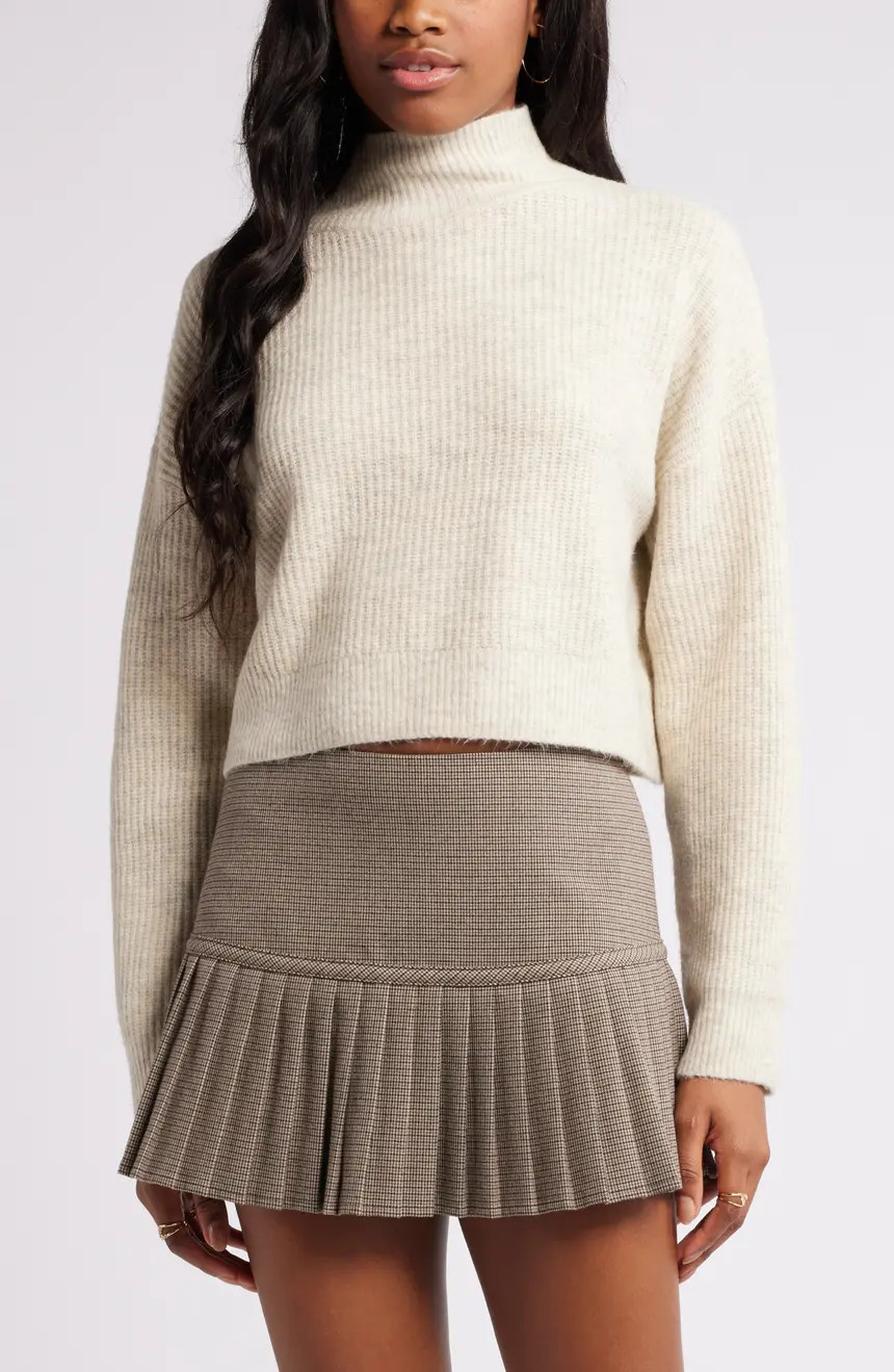 Oversize Cozy Mock Neck Sweater | Nordstrom