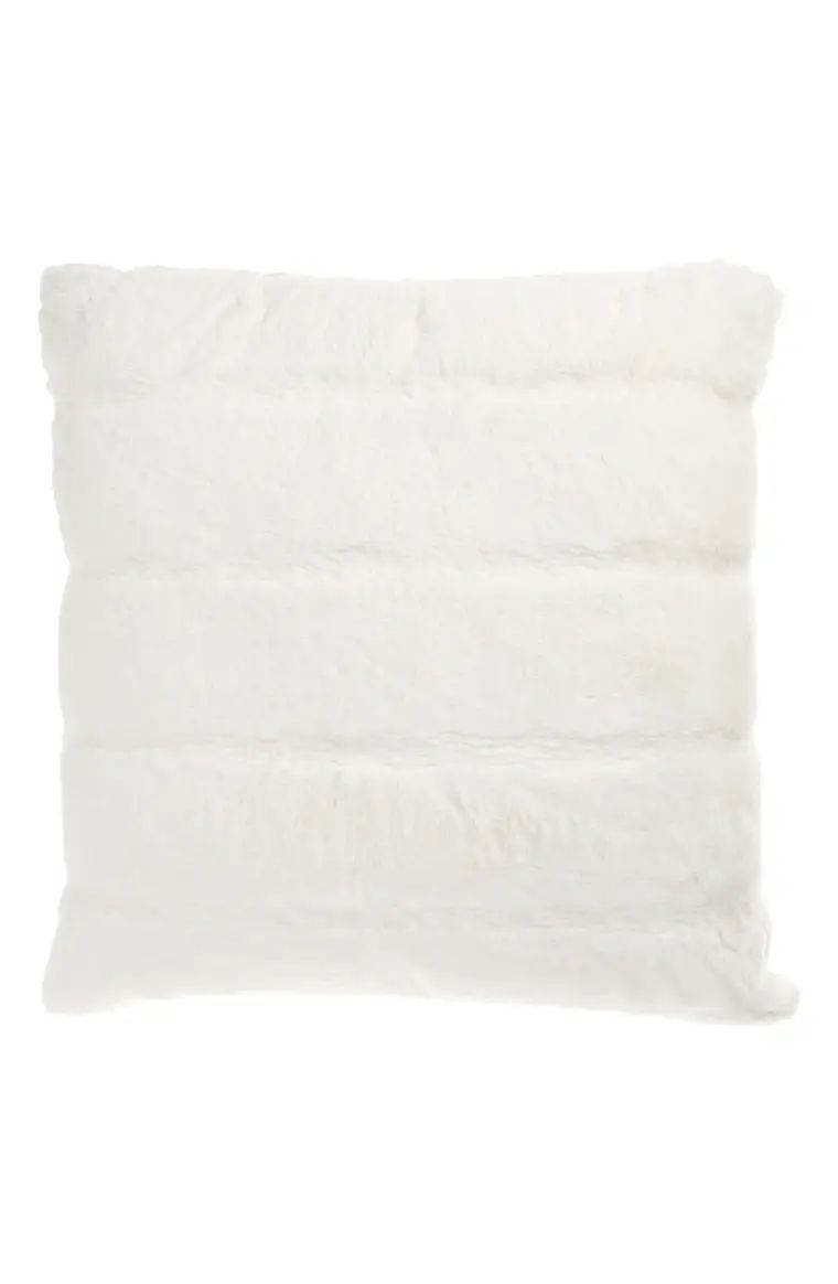 Pintuck Faux Fur Accent Pillow | Nordstrom