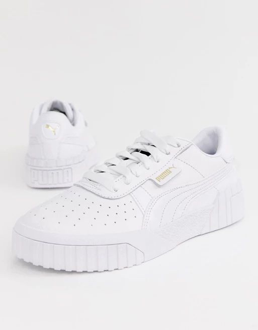 Puma Cali sneakers in triple white | ASOS US