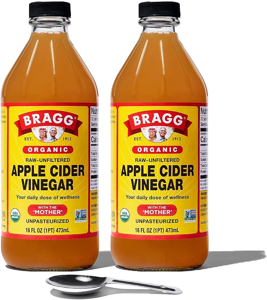 Bragg Organic Apple Cider Vinegar With the Mother– Raw, Unfiltered All Natural Ingredients, 16 ... | Amazon (US)