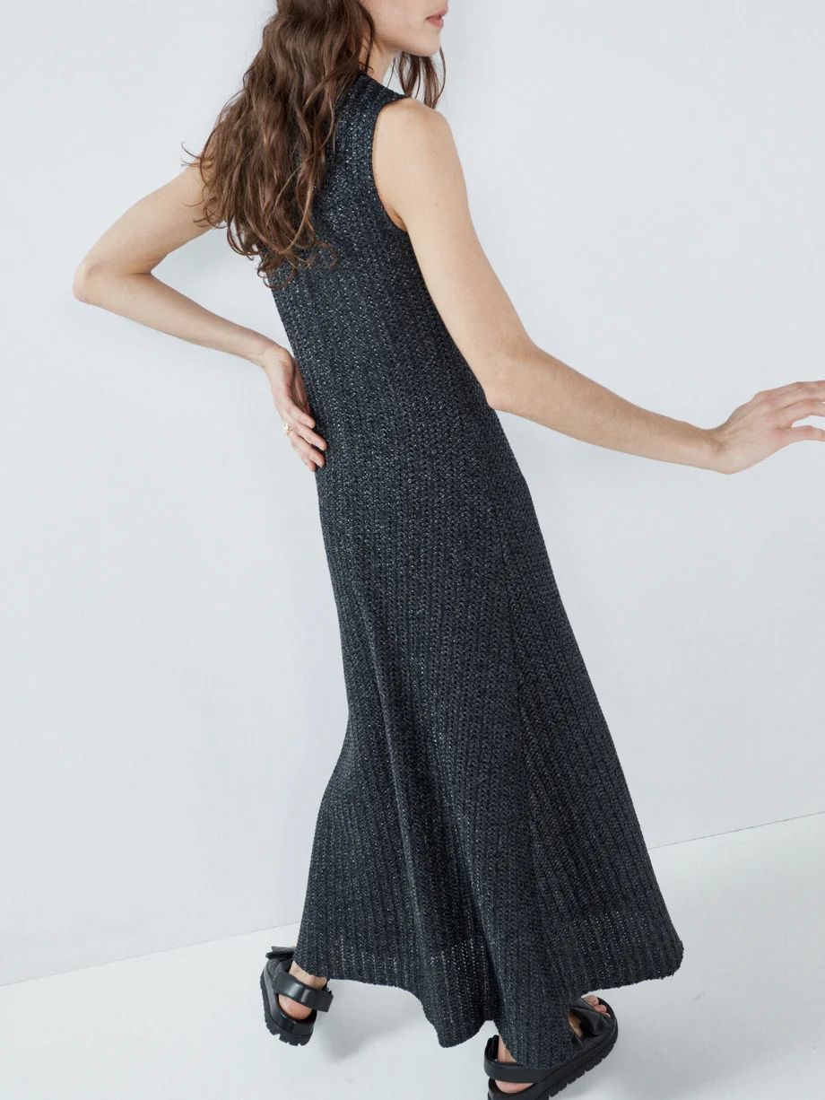 Sleeveless nylon-blend raffia shift dress | Raey | Matches (US)