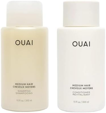 OUAI Medium Hair Shampoo and Conditioner Set - Sulfate-Free Shampoo and Conditioner for Women & M... | Amazon (US)
