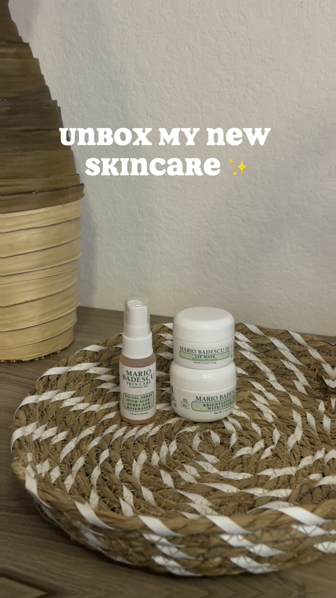 Unbox my new skincare with me! ✨ 

Got this cute Midnight Miracles set from Mario Badescu for Christmas and am loving it. It’s perfect for the dry Winter weather!

Here’s what’s inside:
Rosewater and aloe facial spray 
Lip mask
Vitamin C Brightening Mask

Macys beauty | skincare | nighttime beauty routine 

#LTKfindsunder50 #LTKsalealert #LTKbeauty