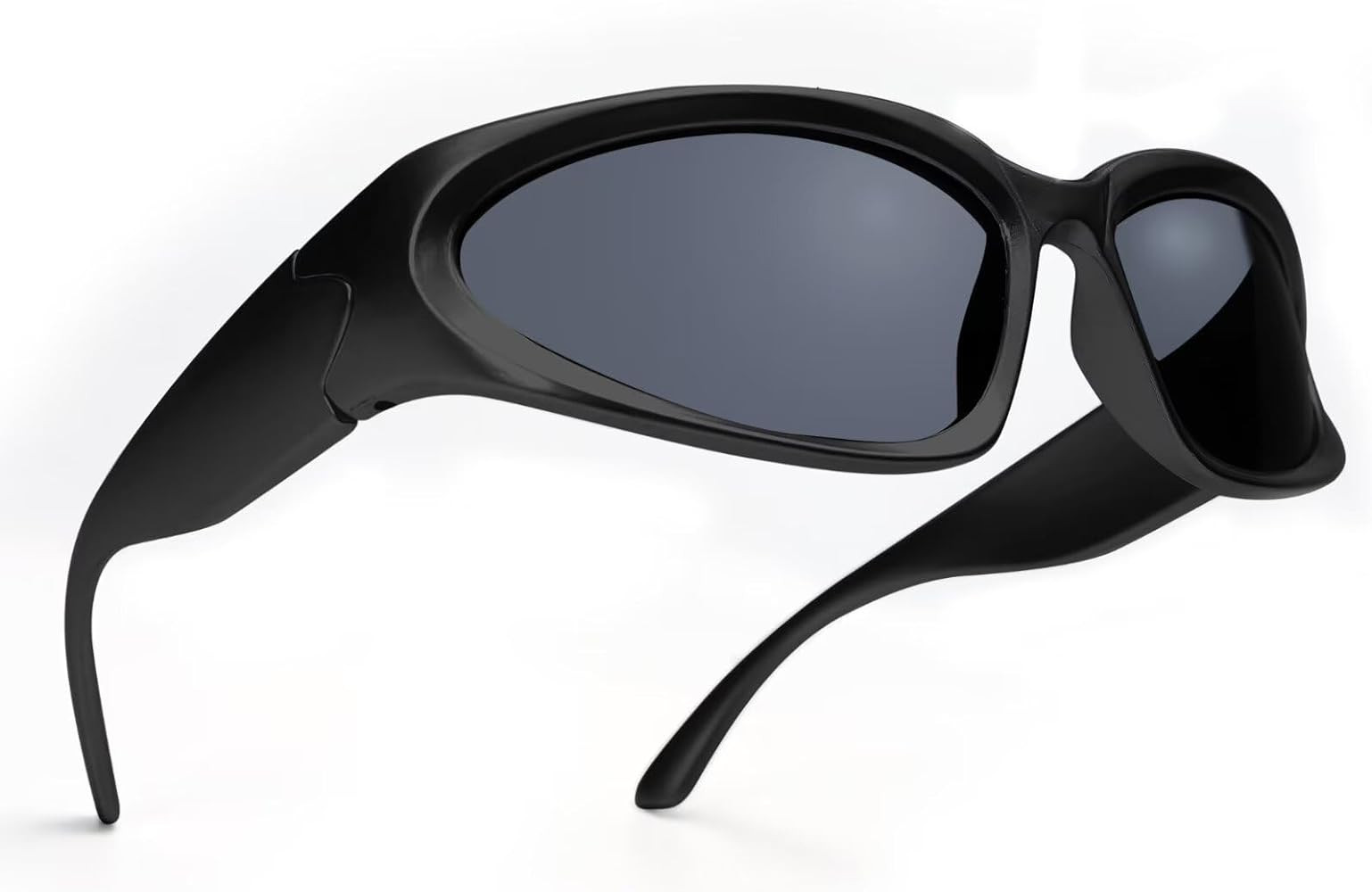 Wrap Around Fashion Sunglasses for Men Women Trendy Swift Oval Dark Futuristic Sunglasses Shades ... | Amazon (US)