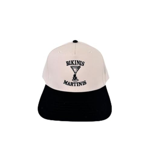 KenzKustomz Bikinis & Martinis Vintage Trucker Hat | Black Snapback | Bachelorette Gift | Beach Accessory | Girls Trip Must-Have | Amazon (US)