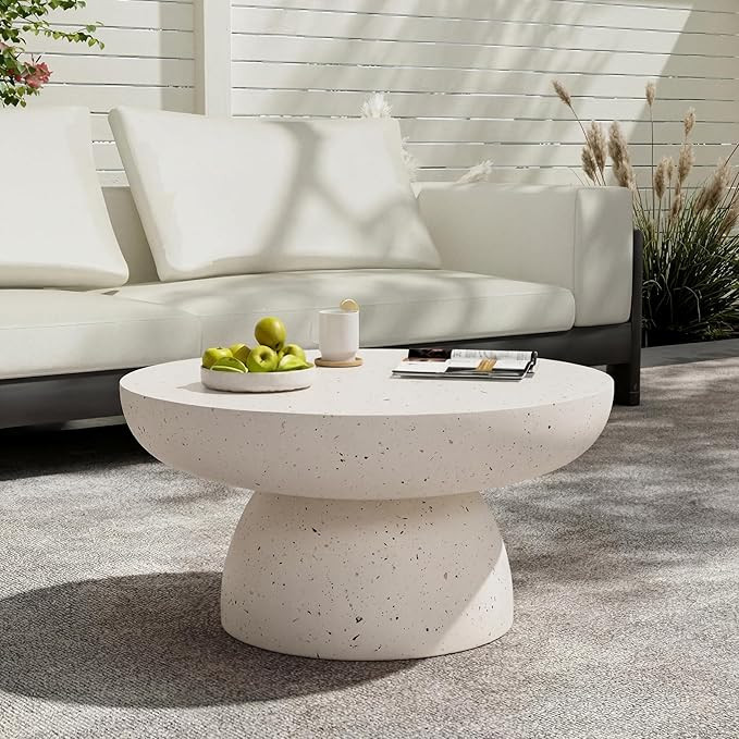 Christopher Knight Home Jade 27.5" Round Coffee Table, MGO Side Table for Patio Furniture Set, Mo... | Amazon (US)