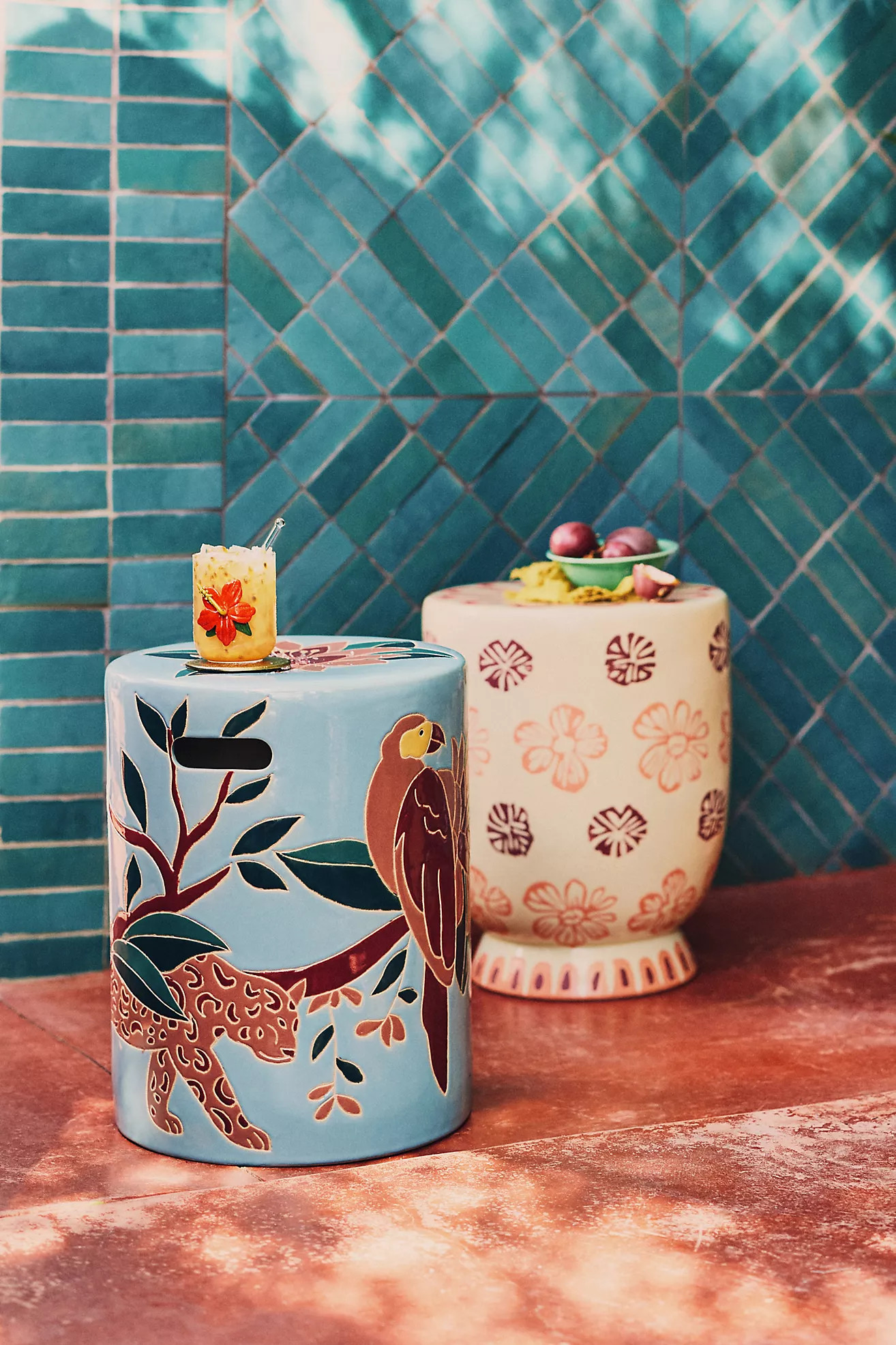 Farm Rio x Antropologie Ceramic Side Table | Anthropologie (US)