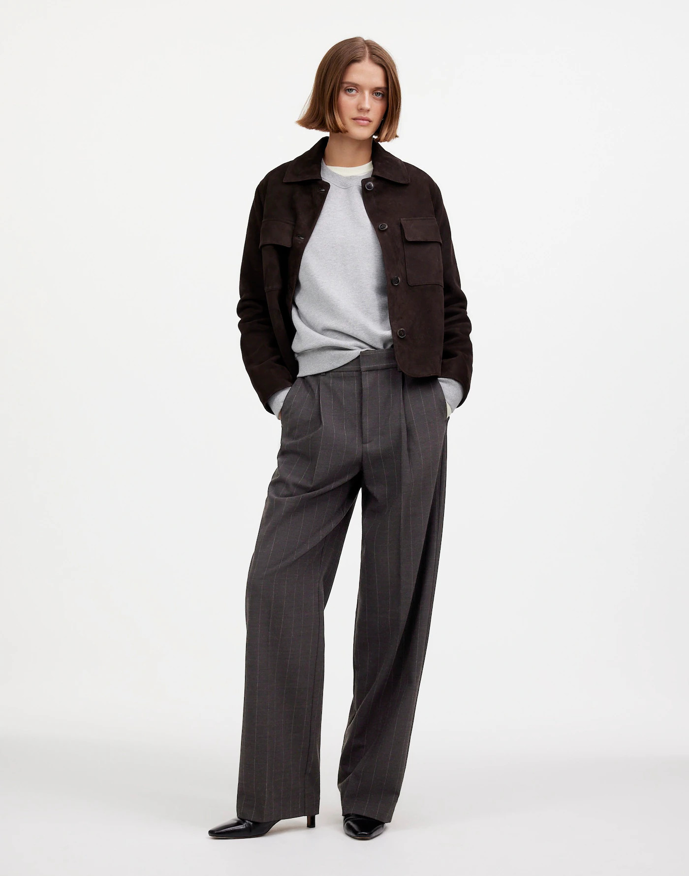 Slouchy Straight Pants in Stripe | Madewell | Madewell