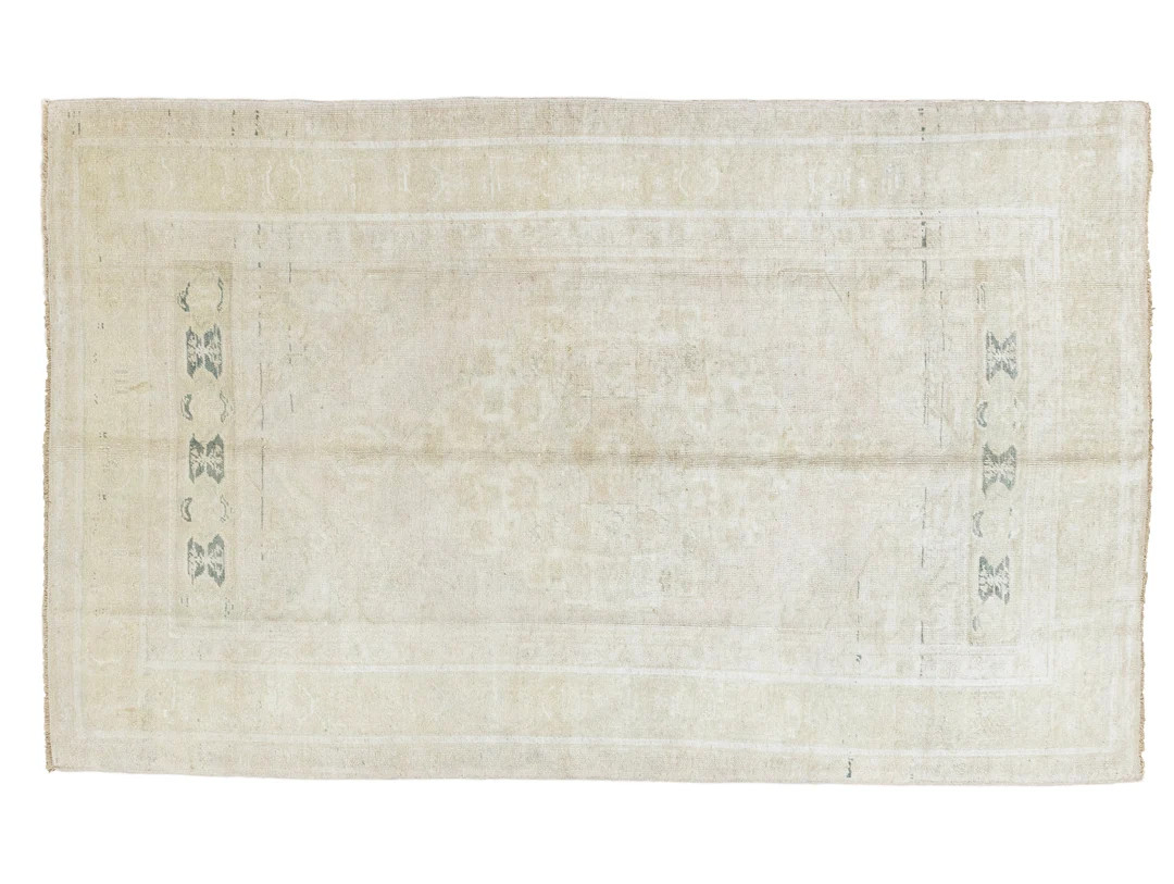 Turkish Oushak Carpet 5.4x8.7 ft – Antique Soft Ivory Organic Wool – Scandinavian Neutral Sty... | Etsy (US)