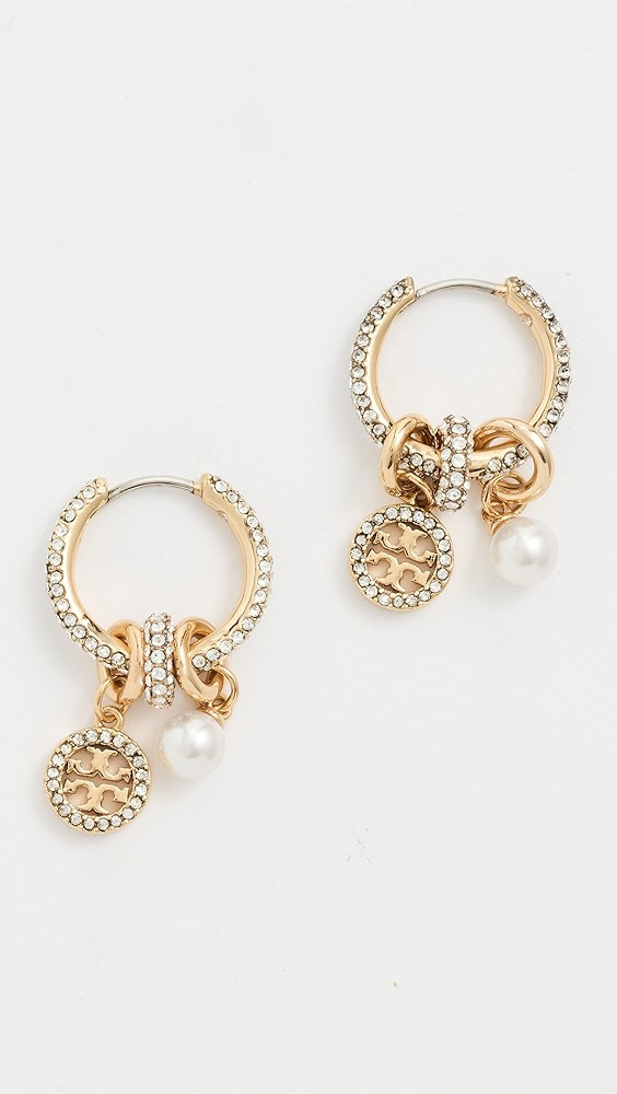 Miller Pave Charm Hoop Earrings | Shopbop