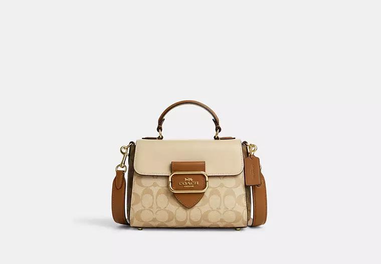 Morgan Top Handle In Blocked Signature Canvas | Coach Outlet