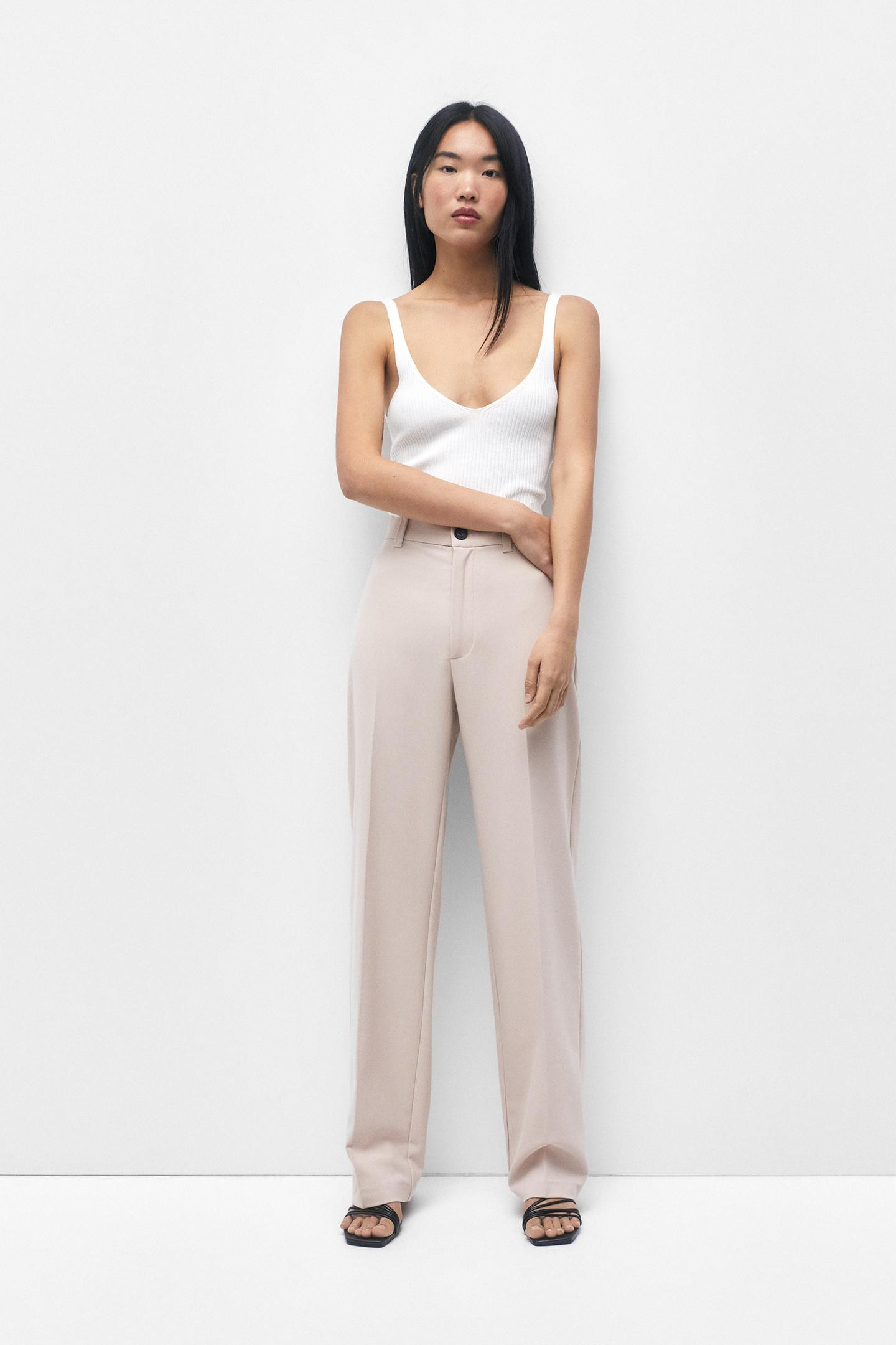 Smart straight-leg trousers | PULL and BEAR UK